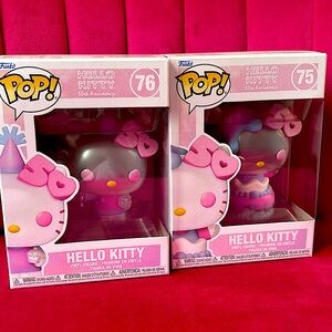 2 hello kitty funky pops 50th anniversary